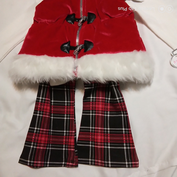 Little Lass 3 Piece Red and White Plaid Girls Set, Size 24 Months New With Tags - Picture 4 of 6